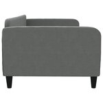 vidaXL Lit de jour gris foncé 100x190 cm tissu