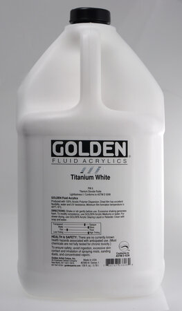 Peinture Acrylic FLUIDS Golden 3 78 L Blanc Titane S1