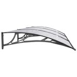 vidaXL Auvent de porte Noir 300x100 cm Polycarbonate