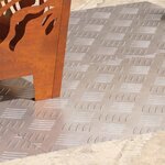 vidaXL Plaques à damier 4 Pièces Argent 70 x 40 cm Aluminium