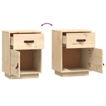 vidaXL Table de chevet 40x34x55 cm Bois de pin solide
