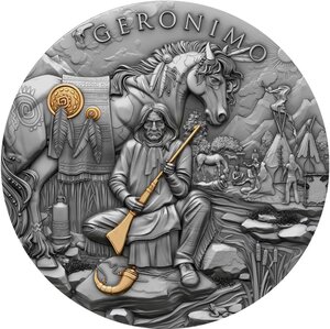 Monnaie GERONIMO Legendary Warriors 2 Oz Argent 5$ Niue 2024 (PRÉCOMMANDE)