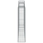 vidaXL Paniers à gabions arqués 17 Pièces 300x30x140/160 cm fer galvanisé