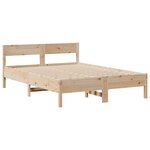 vidaXL Lit bibliothèque sans matelas 120x200 cm bois de pin massif