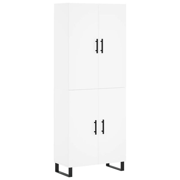 vidaXL Buffet haut Blanc 69 5x34x180 cm Bois d'ingénierie