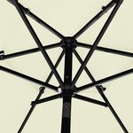 vidaXL Parasol de jardin à 3 niveaux avec mât en aluminium sable 2 5 m