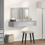 vidaXL Table de Toilette Gris 100 x 40 x 70 cm Bois d'ingénierie