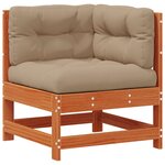 vidaXL Ensemble de salon de jardin 8 Pièces Brun cire Bois de pin massif