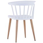 vidaXL Chaises à manger lot de 4 blanc plastique et acier