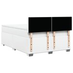 vidaXL Sommier à lattes de lit avec matelas Blanc 140x200cm Similicuir
