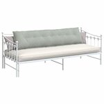 vidaXL Coussin de Dos Gris clair 200 x 50 cm Tissu en velours côtelé
