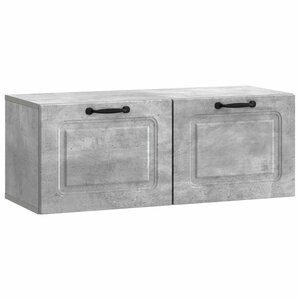 vidaXL Meuble TV mural Gris béton 78 5 x 31 x 30 cm Bois d'ingénierie
