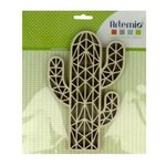 Silhouette en bois origami - cactus