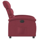 vidaXL Fauteuil inclinable électrique Rouge bordeaux Tissu