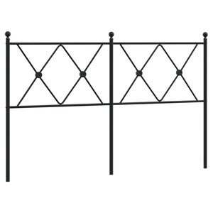 vidaXL Tête de lit métal noir 137 cm