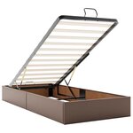 vidaXL Cadre de lit ottoman sans matelas marron 90x190 cm similicuir