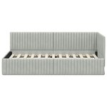 vidaXL Cadre de lit d'angle Gris clair 90 x 190 cm Velours