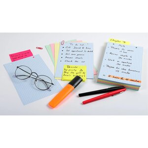 Étui de 100 fiches bristol quadrillé 5x5 perforé 125x200mm Couleurs assorties EXACOMPTA