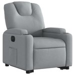 vidaXL Fauteuil inclinable électrique gris clair tissu
