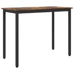 vidaXL table Chêne fumé 100 x 50 x 76 5 cm Bois d'ingénierie et acier