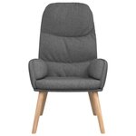 vidaXL Chaise de relaxation avec tabouret Gris clair Tissu