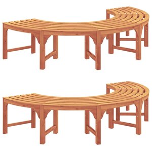 vidaXL Banc d'Arbre 2 Pièces Naturel 160 x 80 x 45 cm