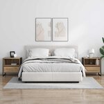 vidaXL Table de chevet avec tiroir Chêne artisan 50 x 39 5 x 50 cm