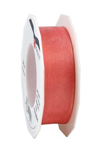 Organza four seasons 25-m-rouleau 25 mm corail laitonné