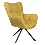Fauteuil pivotant en tissu washington