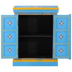 vidaXL Buffet Bois massif de manguier Peinture manuelle turquoise