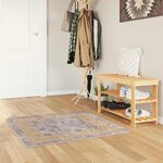 vidaXL Coureur de Tapis MARSA Gris 100 x 100 cm Polyester et PVC