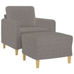 vidaXL Fauteuil avec repose-pied Taupe 60 cm Tissu