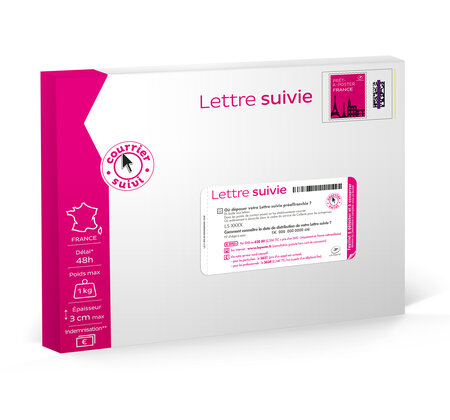 Prêt-à-Poster - Lettre Suivie - 1kg - Pochette cartonnée