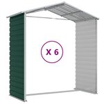 vidaXL Abri de jardin vert 191x555x198 cm acier galvanisé