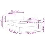 vidaXL Lit avec rangement et matelas avec matelas Crème 140 x 200 cm