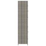 vidaXL Armoire de rangement jardin Gris 59x40x180 cm Résine tressée