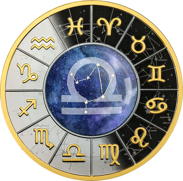 Pièce de monnaie en Argent 500 Francs g 17.50 Millésime 2023 Zodiac Signs LIBRA