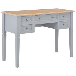 vidaXL Bureau Gris 109 5 x 45 x 77 5 cm Bois