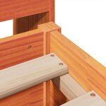 vidaXL Cadre de lit sans matelas cire marron 140x190cm bois pin massif