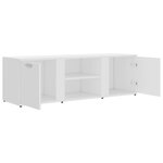 vidaXL Meuble TV Blanc 120x34x37 cm Bois d'ingénierie