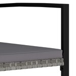 vidaXL Chaises à manger de jardin lot de 2 Résine tressée Gris