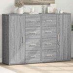 vidaXL Buffets 2 Pièces sonoma gris 60x31x84 cm bois d'ingénierie