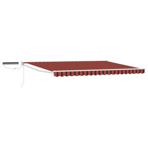 vidaXL Auvent rétractable électrique Orange Marron Blanc 4 × 3 m