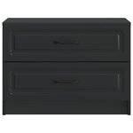 vidaXL Cabinet de chevet Noir 62 x 34 5 x 44 5 cm Bois d'ingénierie