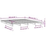 vidaXL Lit de palette 160x200 cm bois de pin massif