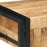 vidaXL Table de chevet 40x35x50 cm bois brut massif de manguier