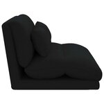 vidaXL Fauteuil de sol ajustable Noir Tissu