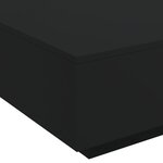 vidaXL Table basse avec lumières LED noir 80x80x31 cm