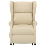 vidaXL Fauteuil Crème Tissu