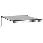 vidaXL Auvent Rétractable Anthracite et blanc 350x250 cm tissu